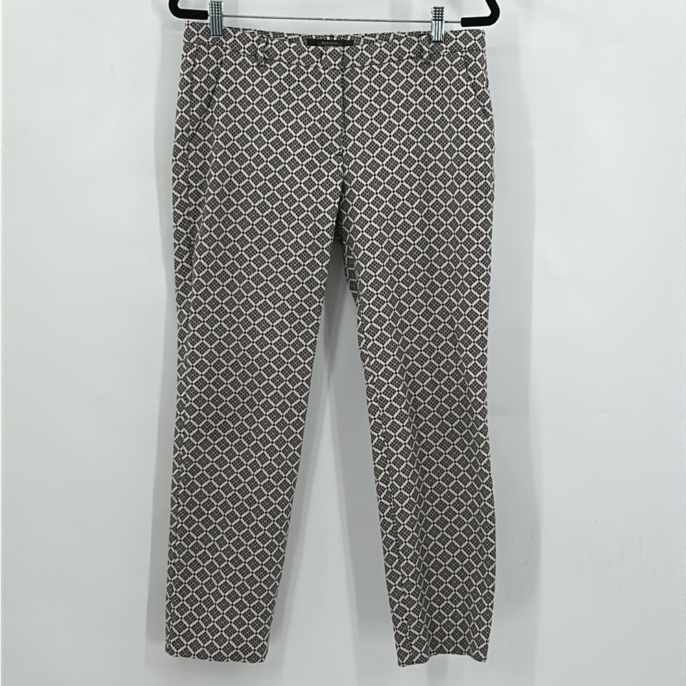 Weekend MaxMara Printed Stretch Capri Flare Trouser Pant Size 10 US